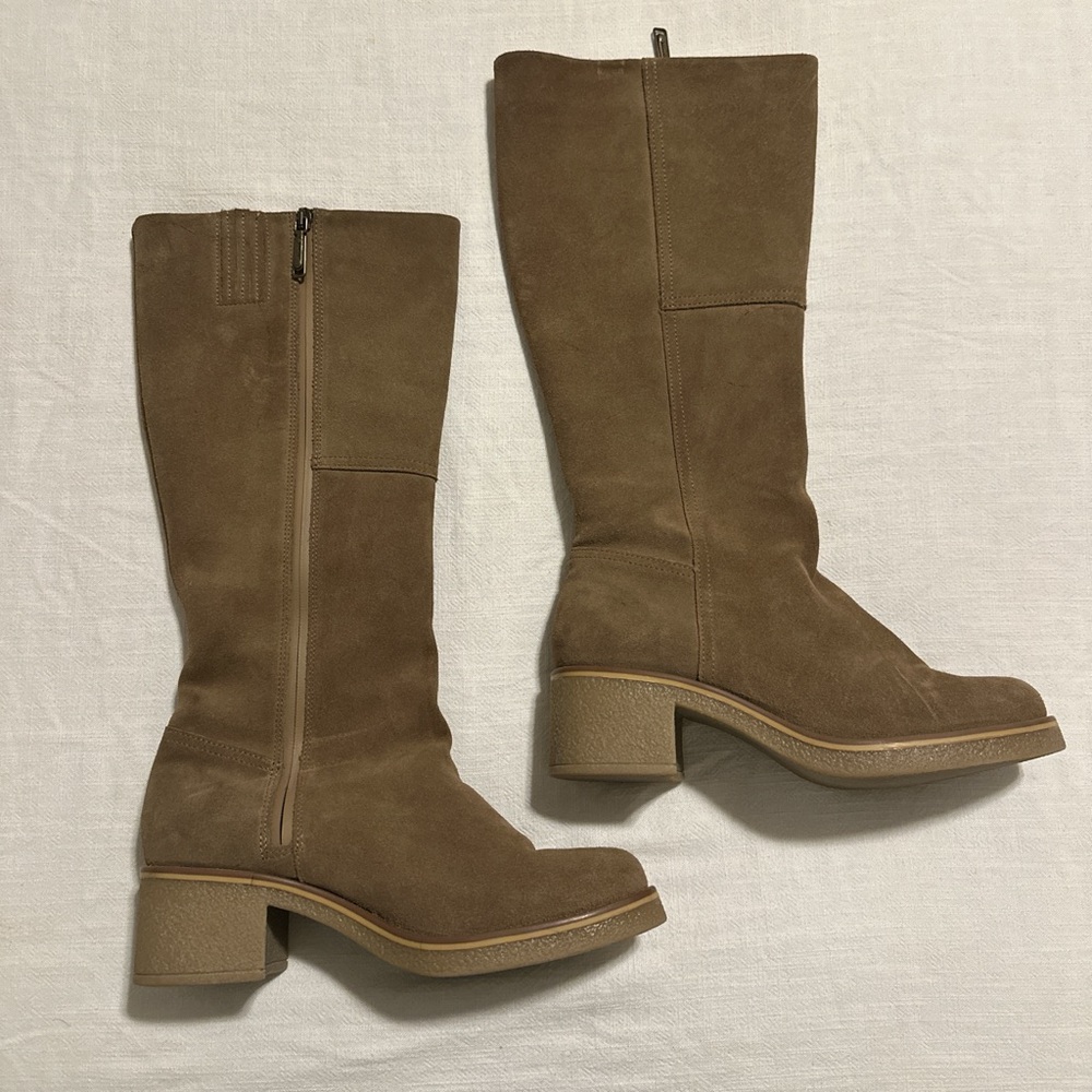 Blondo Tan Suede Heeled Boots